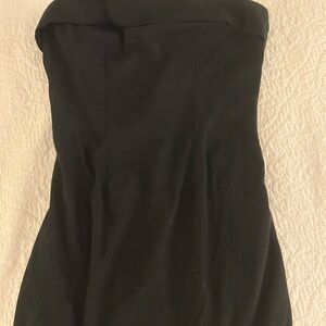 Wild Fable Black Strapless Ruched Cocktail Dress